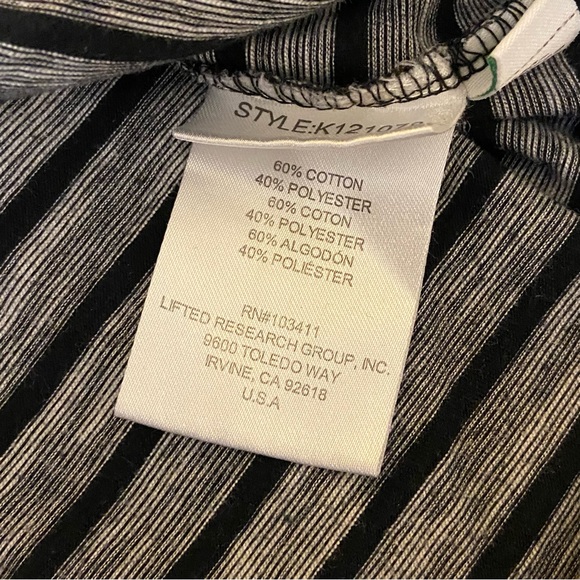 Lrg Gray & Black Long Sleeve Tee w/ Henley Neckline & Stripes w/ pocket sz XL - Picture 11 of 16